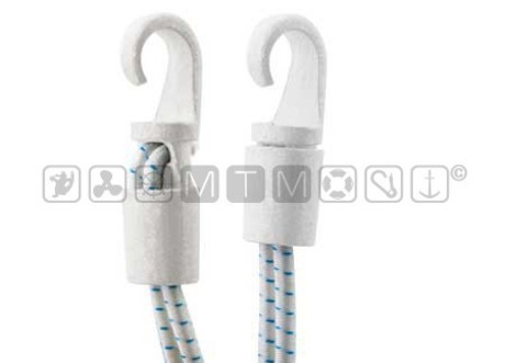 WHITE AUTOMATIC SHOCK CORD HOOKS