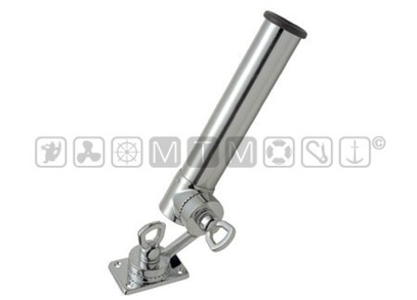 ADJUSTABLE DOUBLE SWIVEL CHROMED ROD HOLDER