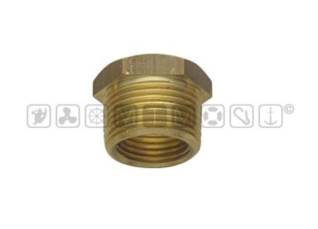 BRASS HEX PIPE BUSHING M-F