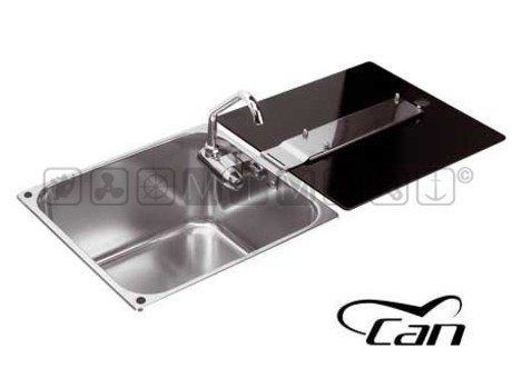 LAVELLO INOX LUCIDO CON COPERCHIO