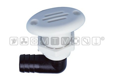 PLASTIC ELBOW 90° OVAL VENT