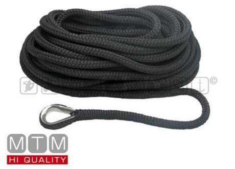 EYED BLACK BRAID MOORING LINE