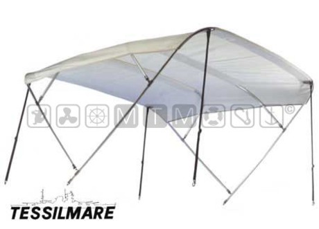 4 ARCHES FLY STAINLESS STEEL WHITE BIMINI TOP
