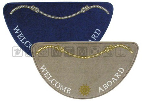 "WELCOME ABOARD" HALF MOON MAT