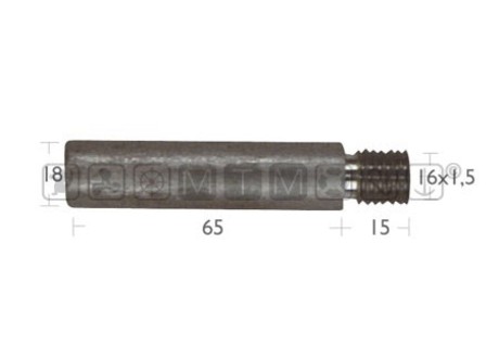 PALIČNA ANODA ZA MOTORJE CUMMINS  (18X65MM)