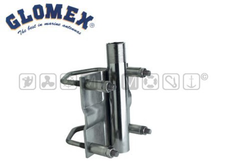 BASE A MORSETTO INOX UNI 25<>80 MM