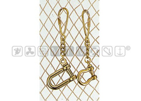 BRASS SHACKLE KEYRING